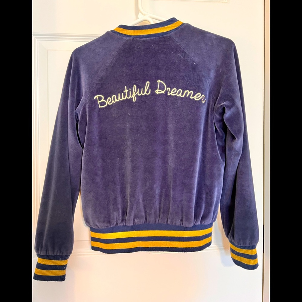 Spiritual Gangster EUC zip up lined velvet jacket